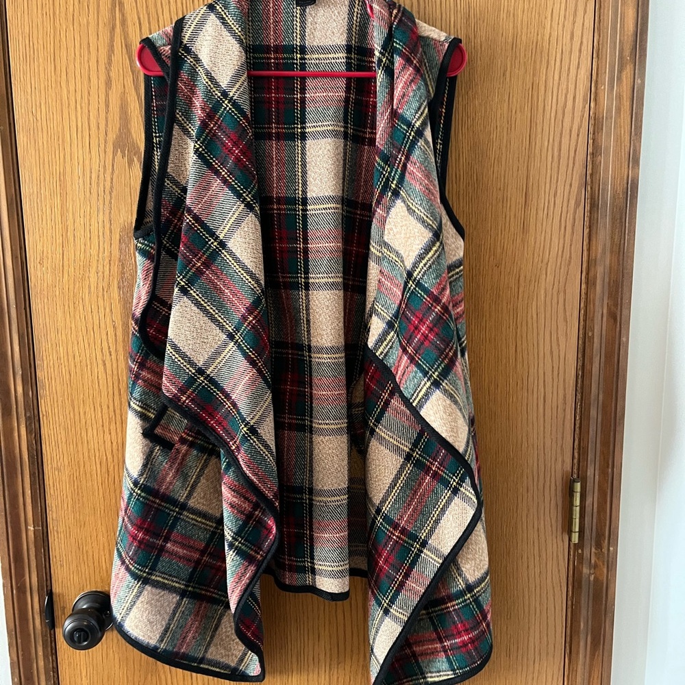 Tartan flannel vest XL worn once